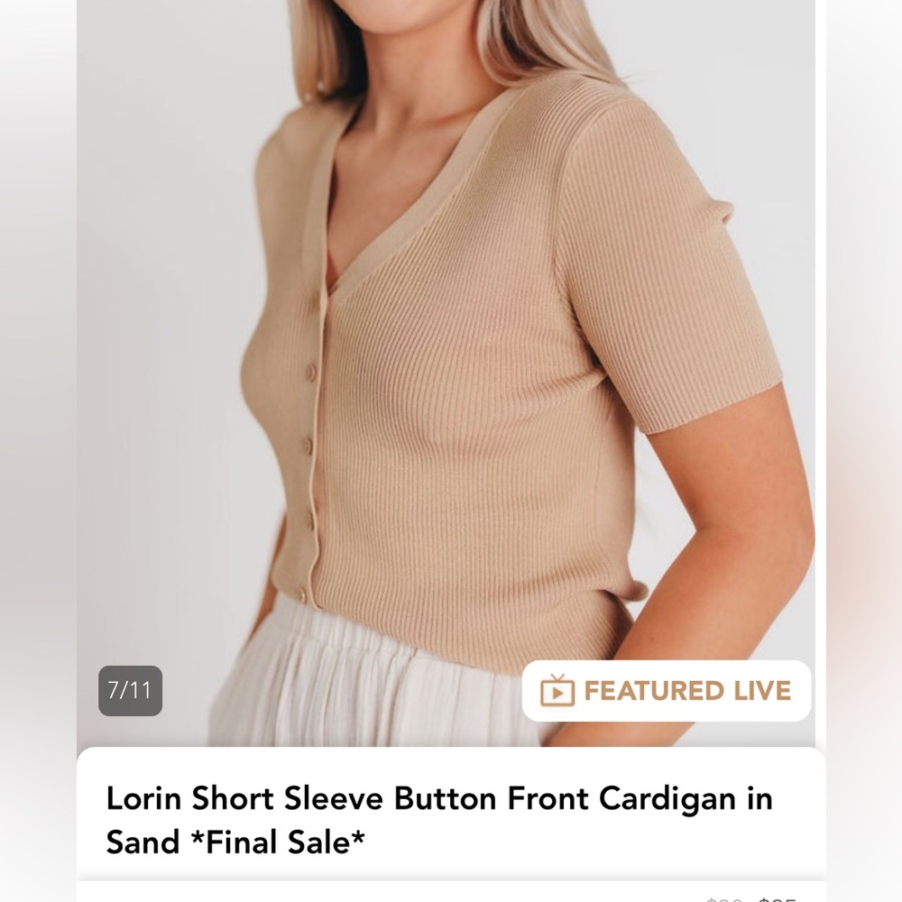 Tan button up